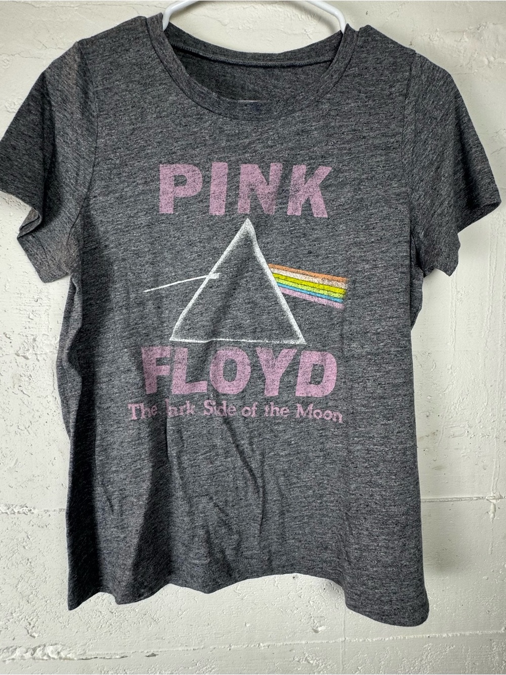 Pink Floyd The Dark Side of the Moon Graphic Tee - Charcoal Gray Small Medium